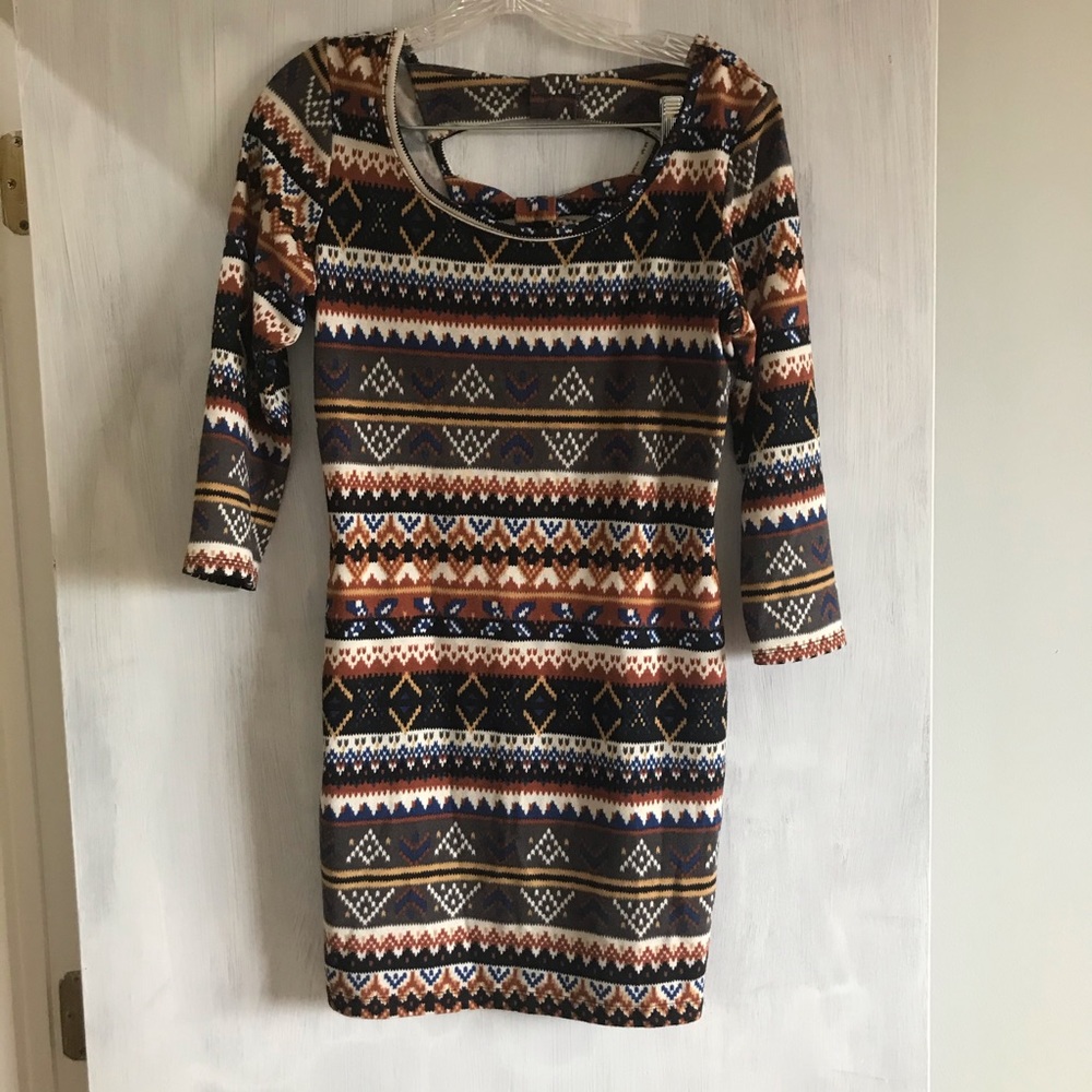 Tribal print mini dress